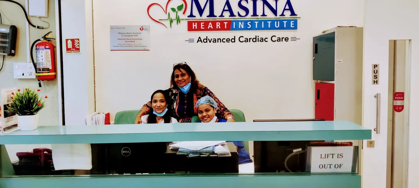 Dr. Fehmida Shaikh with Masina Heart Institute multispecialty team