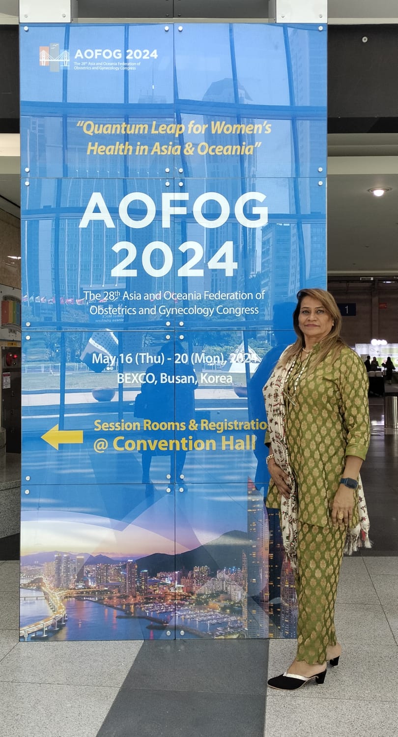 Dr. Fehmida Shaikh at AOFOG 2024 Busan Korea World Congress